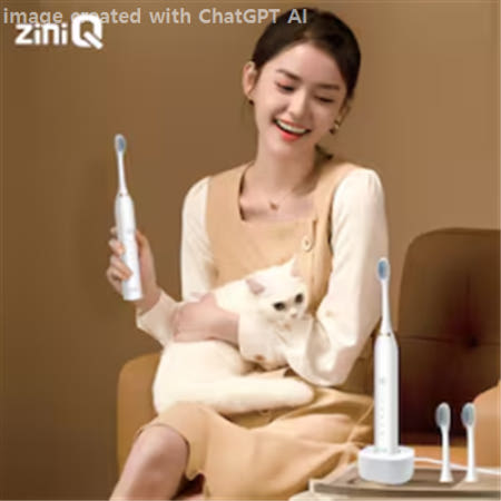 지니큐 휴대용 무선 음파전동칫솔 충전받침대 IPX7방수 ZQ-CL500
