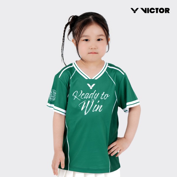 빅터 VICTOR 주니어 반팔 티셔츠 VT25CGW032J 배드민턴 탁구 스쿼시 스포츠웨어 - 상품 이미지
