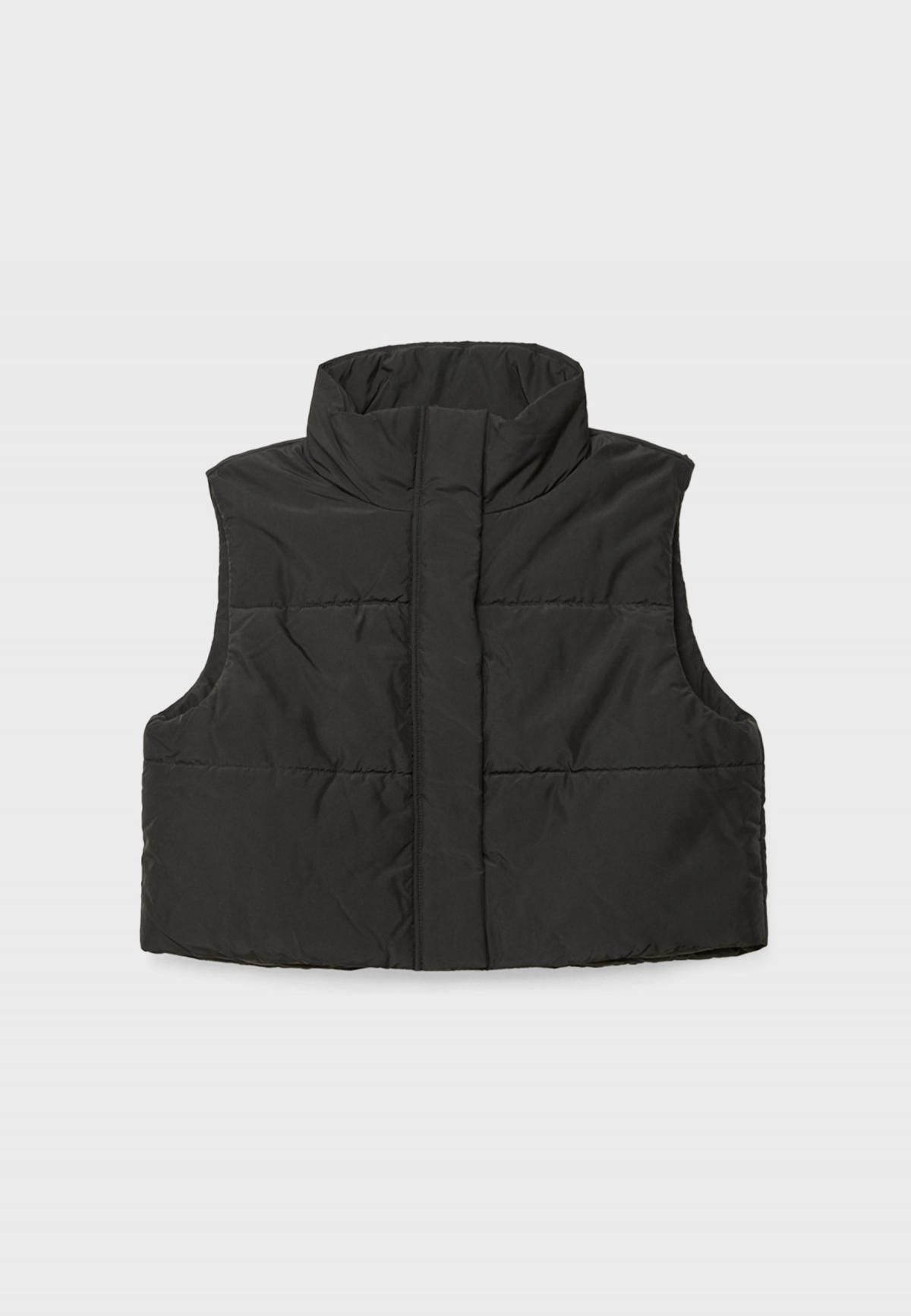 스트라디바리우스 크롭 패딩 베스트 8613/803 BLACK