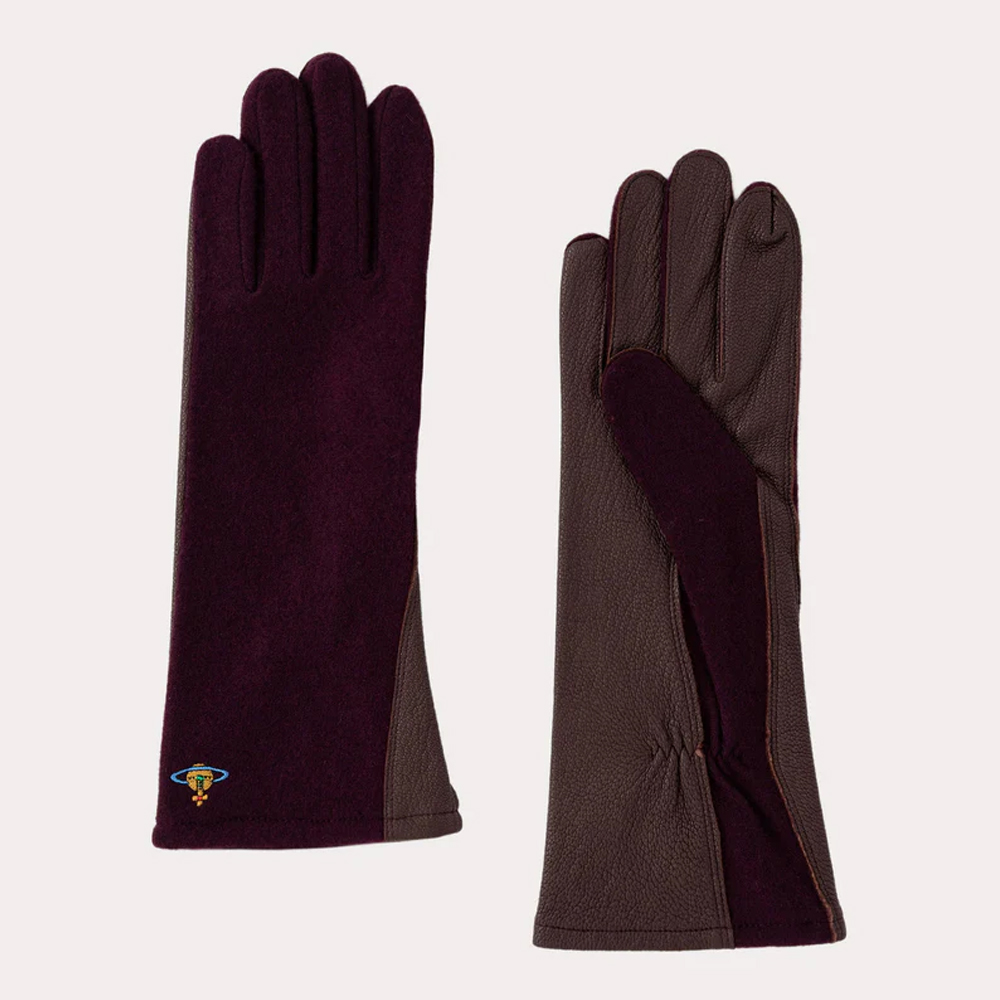 비비안웨스트우드 장갑 LEATHER & WOOL 1344952009 - 상세 이미지 2