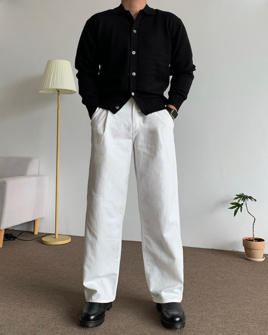 원턱 논페이드 와이드팬츠 - 상세 이미지 2