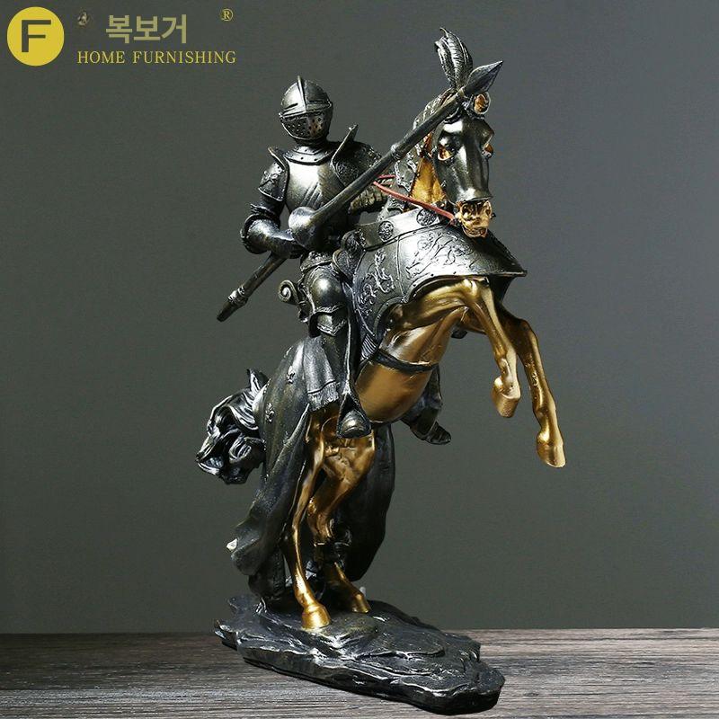유럽 중세기사 피규어 기마병 철갑 클레식 탁상장식 승리의 나이트 A - 상세 이미지 3