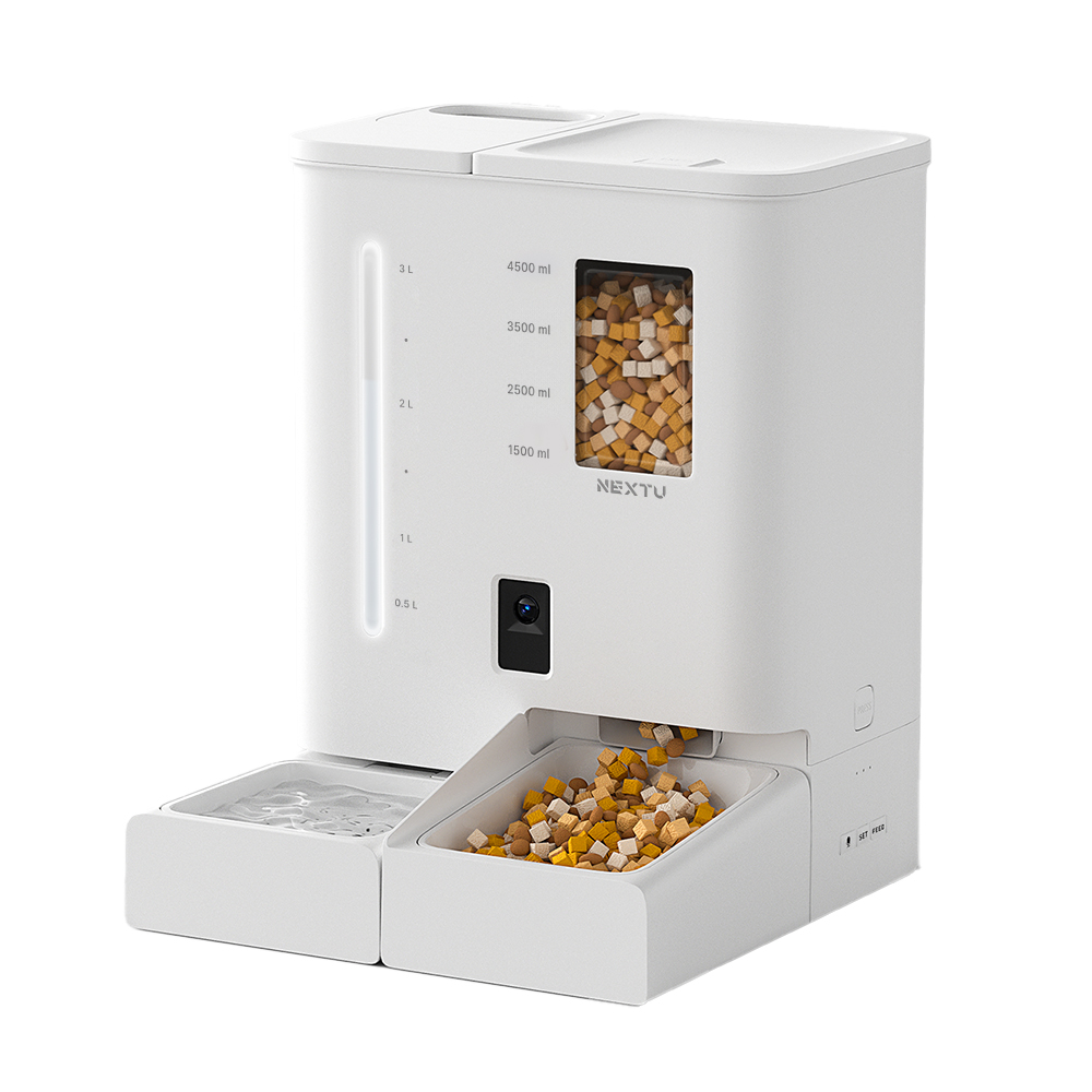 펫지니 강아지 자동급수기 애견 고양이 급식기 5L 앱연동 CCTV 음성지원