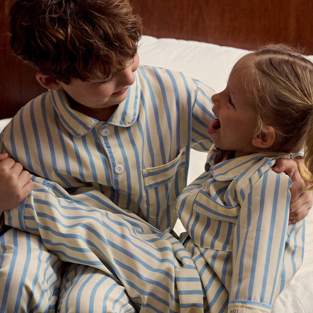 [도씨] 실크핏 퓨어 긴팔 키즈 잠옷 세트