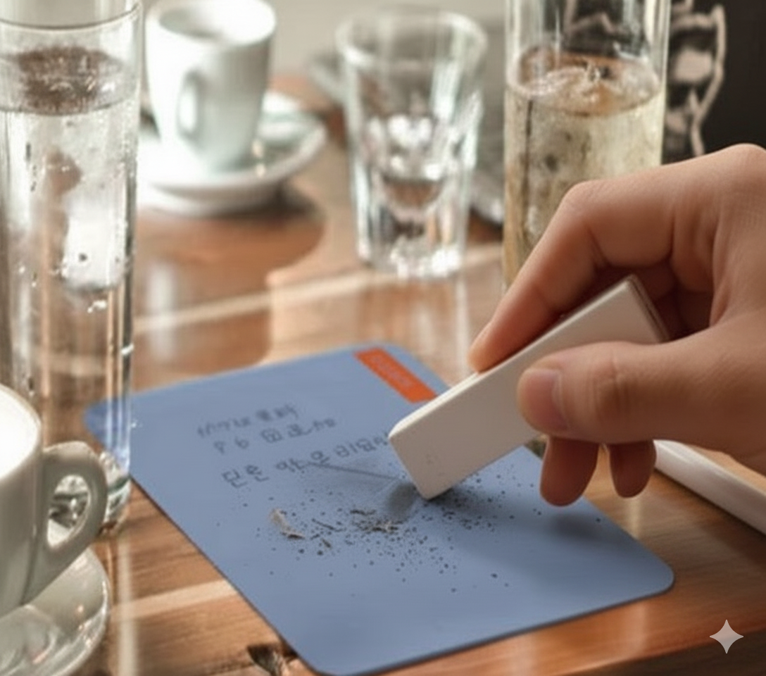 일본 웨모 볼펜 수정 지워지는 점착 칼라 메모지 WEMO - 상품 이미지