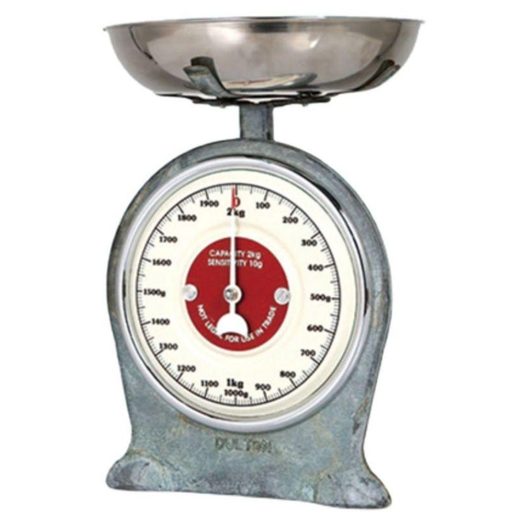 빈티지 저울 주방 베이킹 계량저울 엔티크 레드 25cm 높이 - 상세 이미지 2
