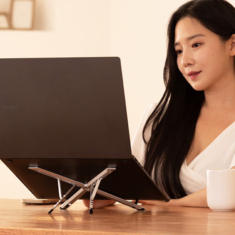디큐브 초슬림 접이식 노트북 거치대 휴대용 맥북 거치대 플렉시젠X - 상세 이미지 5