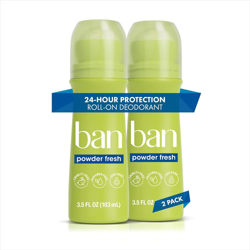 Ban 데오드란트  Powder Fresh 롤온 103ml (2개) - 상품 이미지
