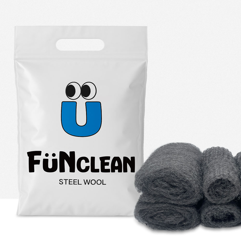 펀클린 스틸울 0000 철솜 패드 16개입 지퍼백 포장 제품 이미지