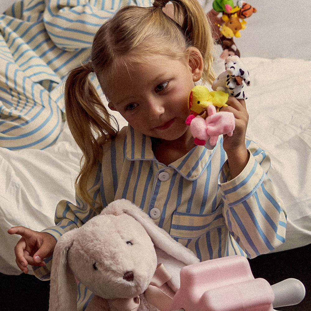 [도씨] 실크핏 퓨어 긴팔 키즈 잠옷 세트