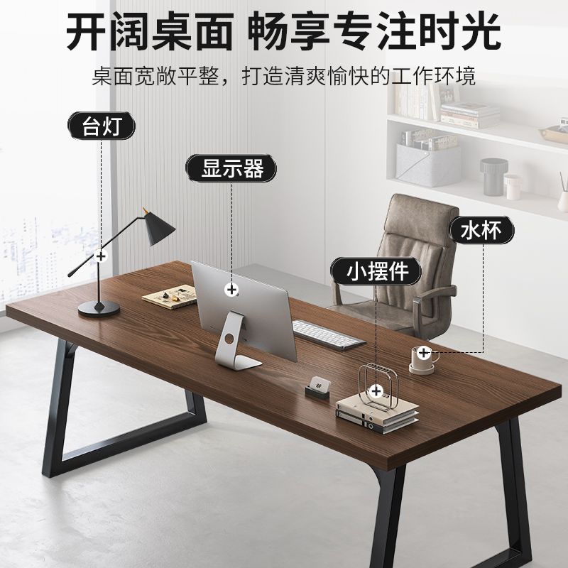 사무용책상 사무실 책상 사무용 컴퓨터책상 가정용 블랙월넛 100cm - 상세 이미지 4