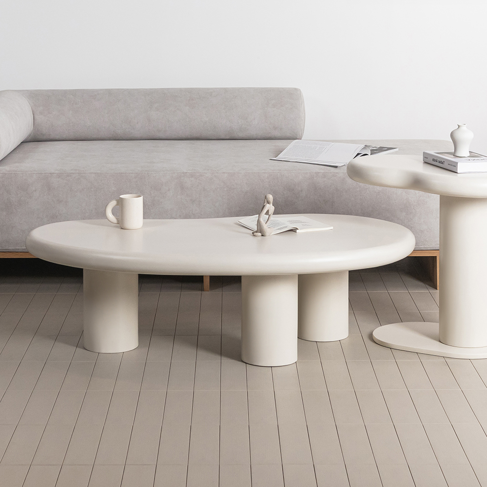 거실테이블 원목 미드센추리 탁자 플로우 테이블