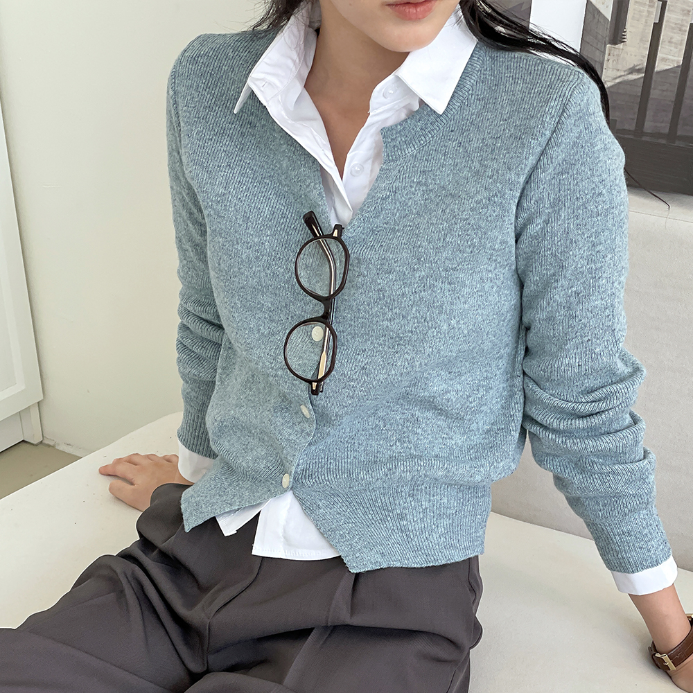 캐시미어가디건 레이어드가디건 회색가디건 이미지 8