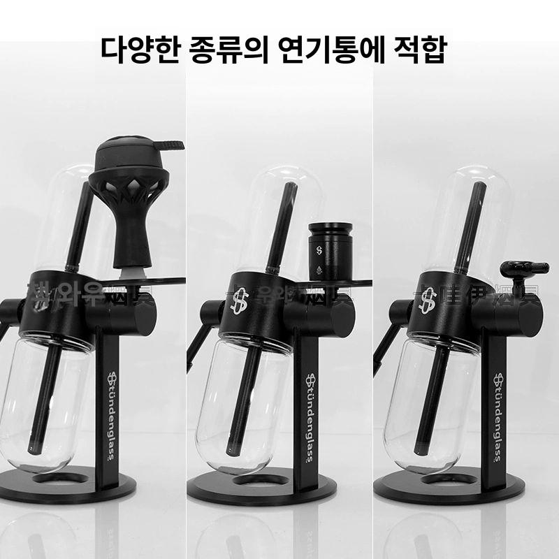 물담배 필터 중형 튜브 흡입기 전용 냄비 담뱃대 풀세트 투명 남자 홈파티 구식 블랙 단일용기 - 상세 이미지 3
