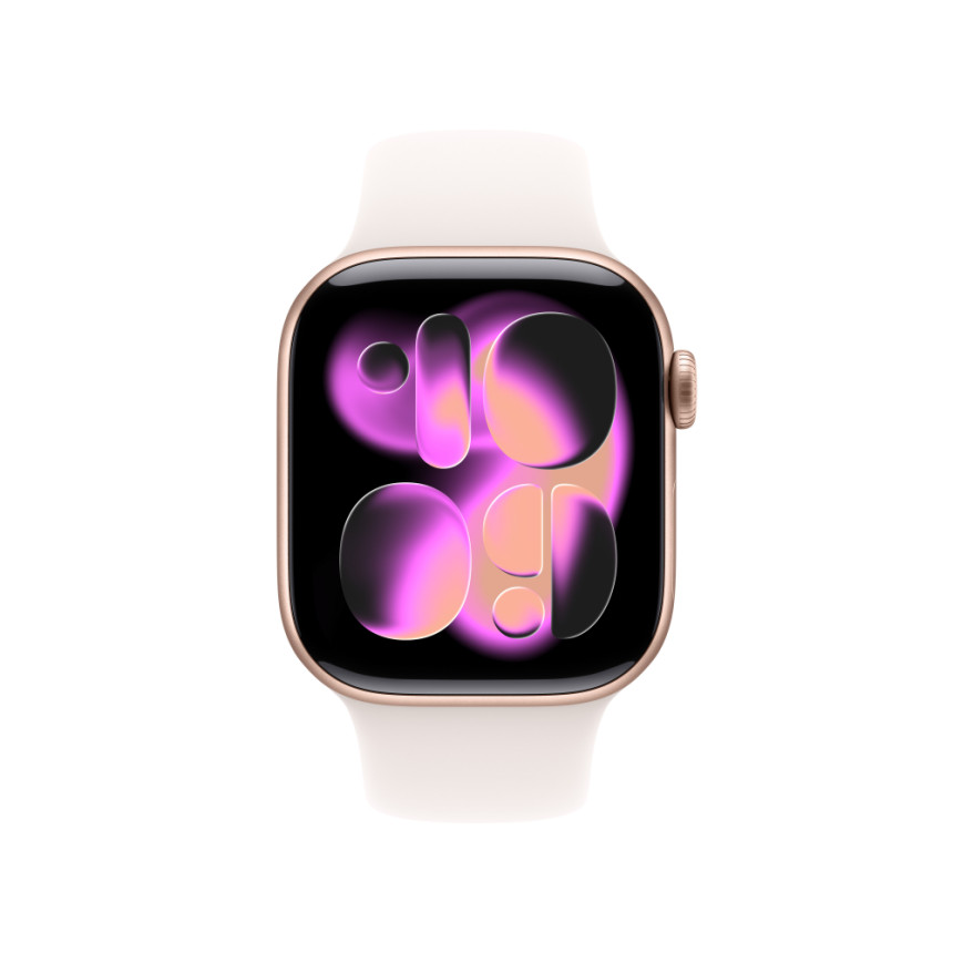 애플워치 11 GPS 로즈 골드 알루미늄, 42mm, 라이트블러시 스포츠밴드 M/L