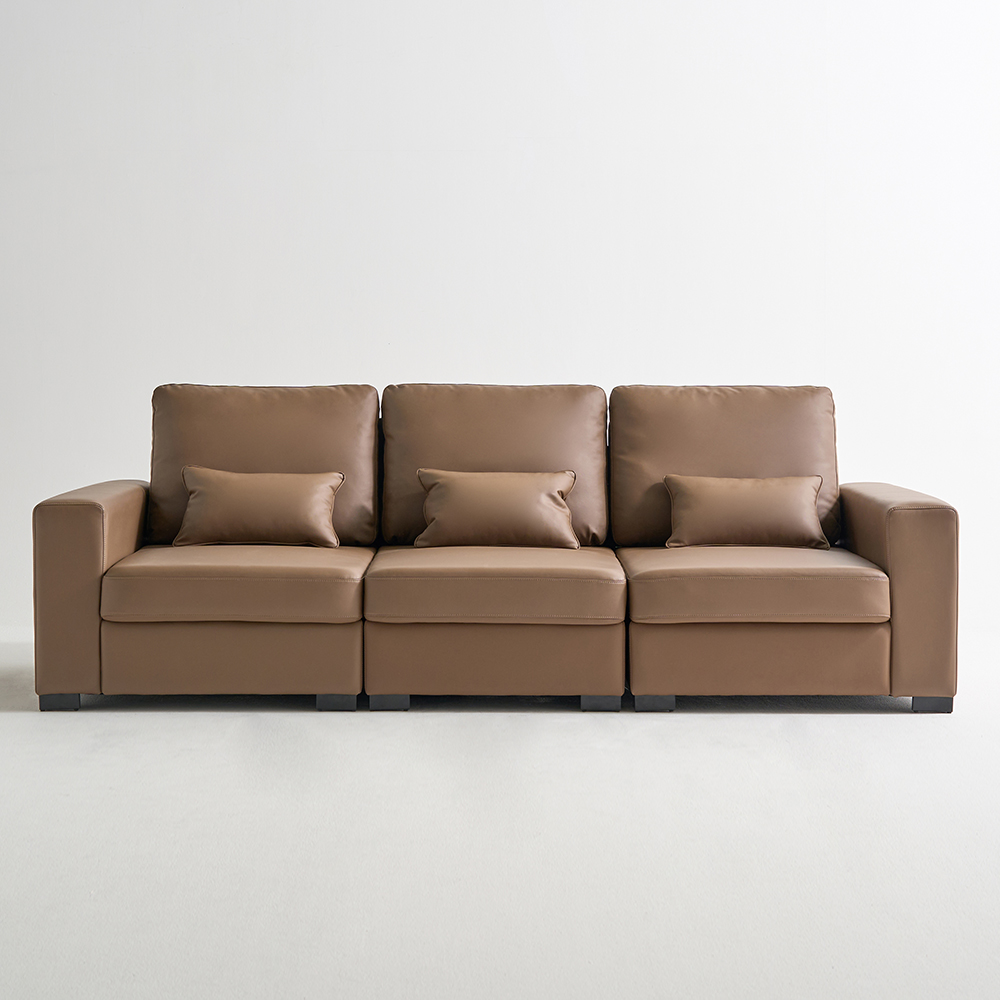 모디온 4인용 쇼파 스윙 가죽쇼파 소파베드