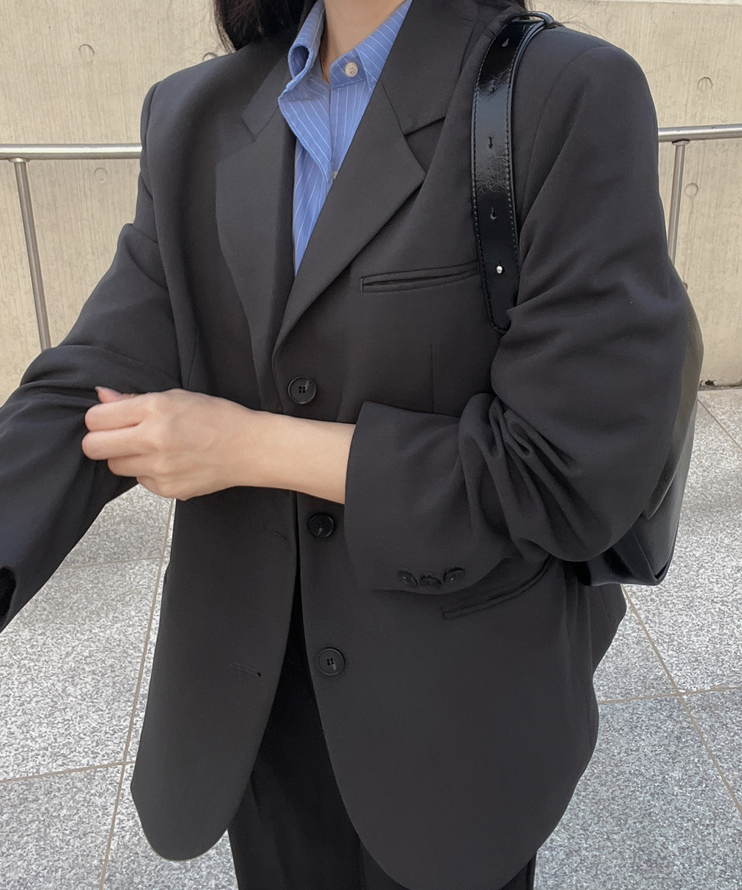가을 오버핏 정장 블레이저 자켓 아우터 - 상세 이미지 5