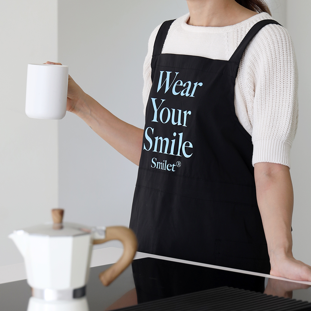 [미소쌤] 스마일렛 WYS 앞치마 방수 주방 카페 바리스타 미용 네일샵