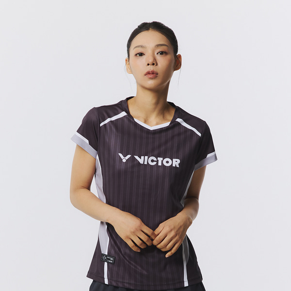 빅터 아울렛 여성 반팔 티셔츠 VT25CGW023F 배드민턴 탁구 스쿼시 스포츠웨어 - 상품 이미지