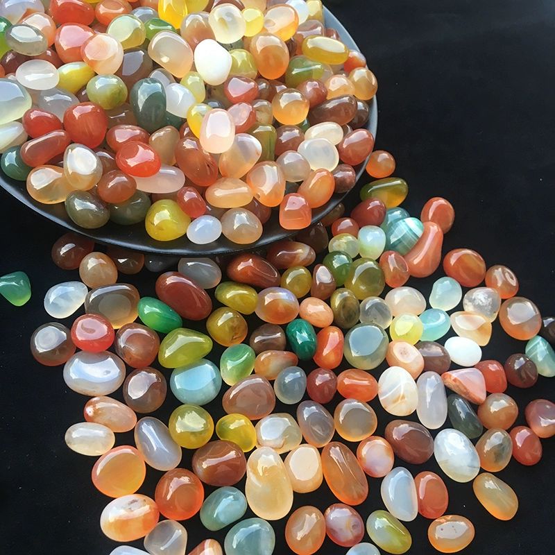수족관 자갈 어항 장식돌 컬러 마노석 인테리어 원예 천연돌 작은 입자 0.5-1cm 0.5kg - 상세 이미지 2