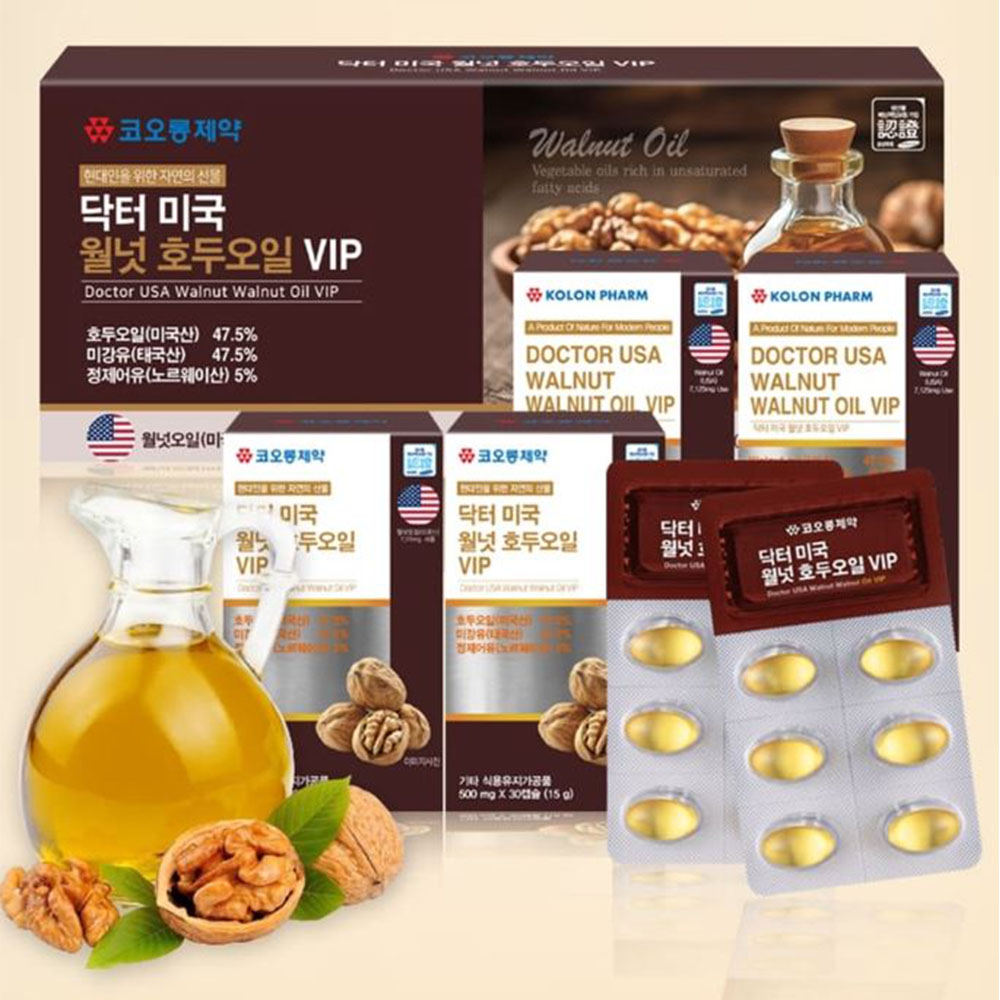 대용량 닥터 월넛 호두오일 120캡슐 4개월분 - 상품 이미지
