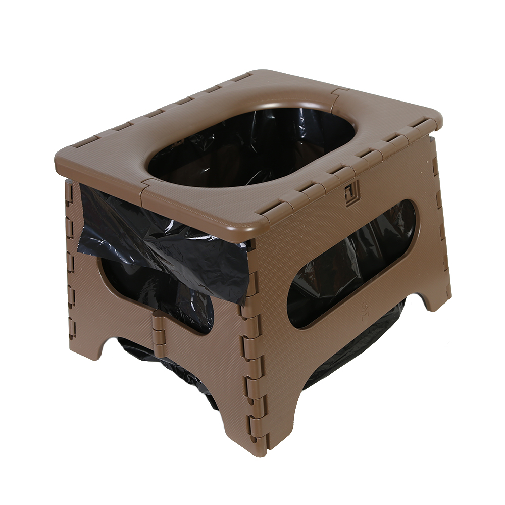 유온미 패밀리 휴대용 변기 캠핑용 차박 간이 야외 노지 백팩킹 이동식 화장실 초코색