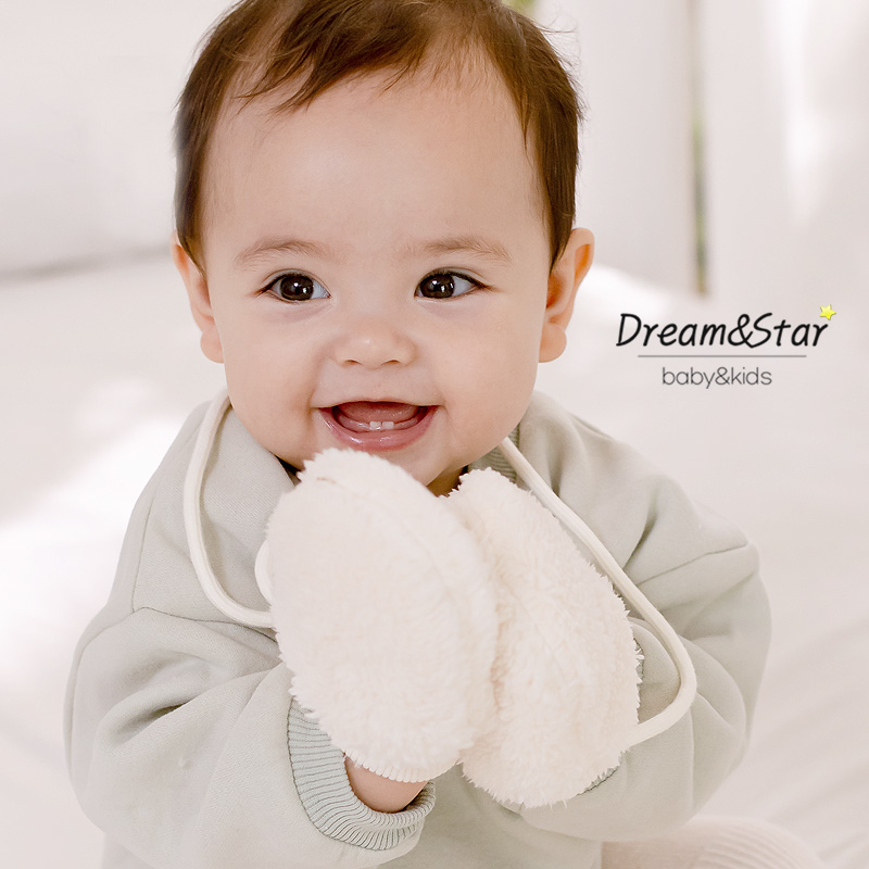 꿈과별 몽몽 손싸개 장갑 손모아 아기 겨울 털장갑 아기선물