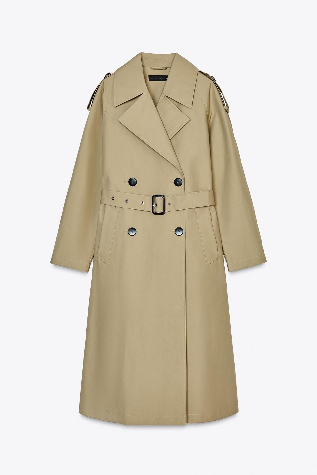 자라 클래식 벨티드 더블브레스트 롱 트렌치코트 3046/079 BEIGE - 메인 이미지
