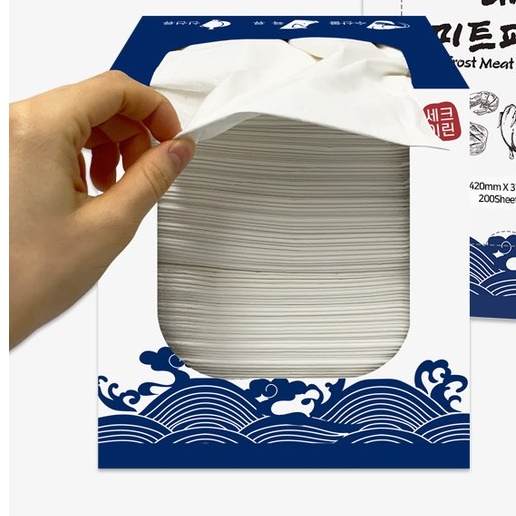미트페이퍼 400매 고기 참치 생선 해동지 숙성지 숙성시트지 수분 흡수지 회종이 초밥