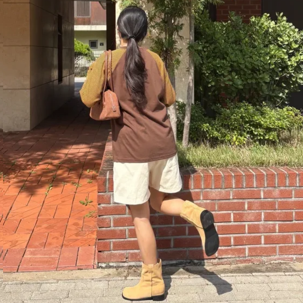 나그랑티셔츠 여성 얇은 롱슬리브 긴팔 면 100 스트라이프 맨투맨 - 상세 이미지 4