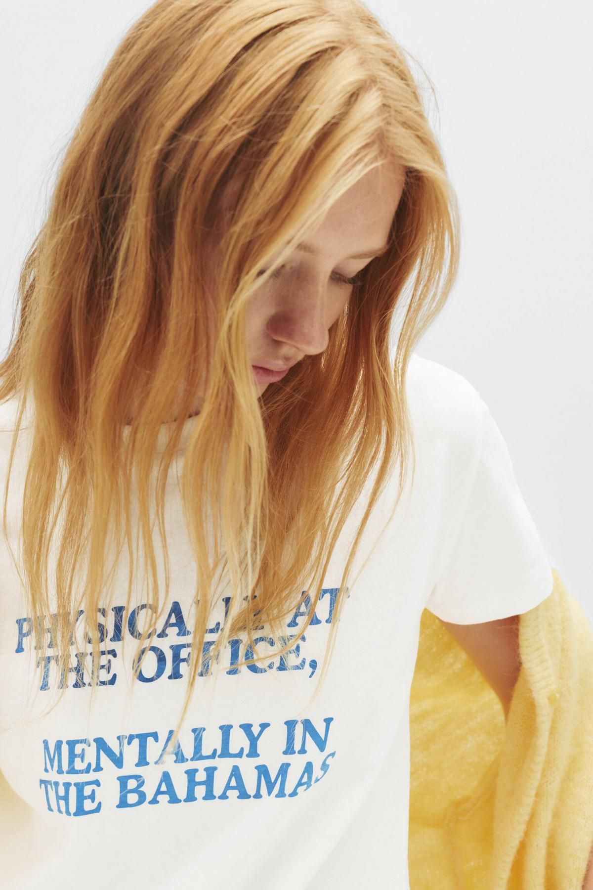 풀앤베어 코튼 레터링 크루넥 반팔 티셔츠 7153/308 ICE - 상세 이미지 4