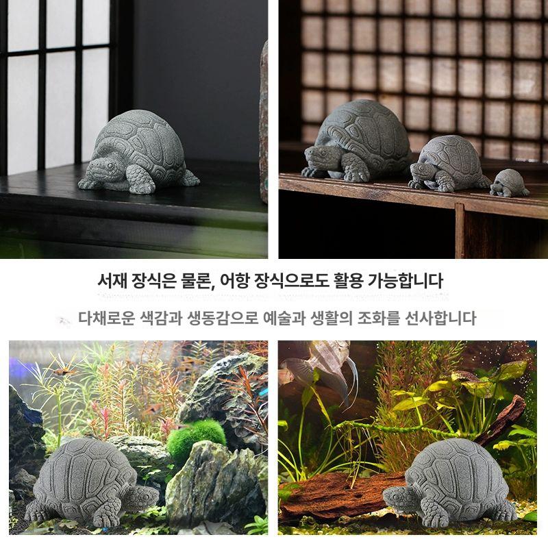 장수거북이 장식품 조각상 거북이 모형 디피용 장식용 선물용 인테리어 중형-장수거북 장식 - 상세 이미지 3