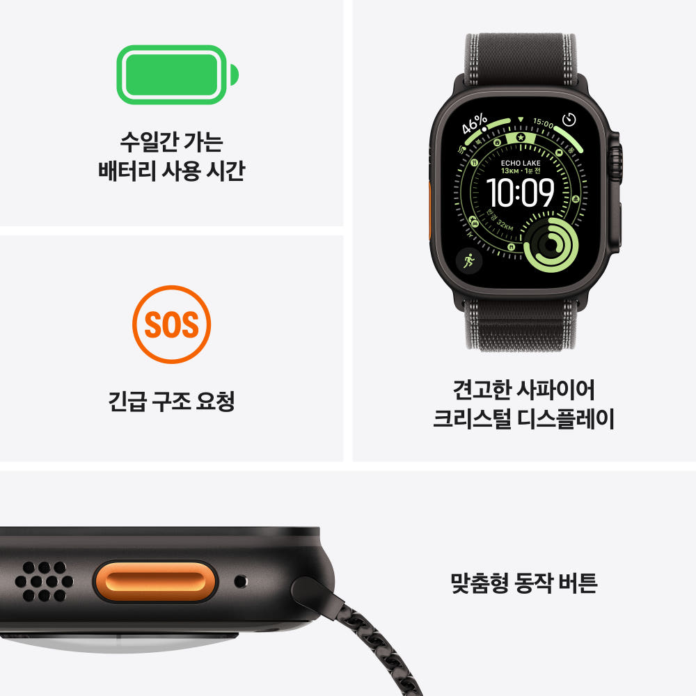 애플워치 울트라 3 49mm 대화면 워치페이스
