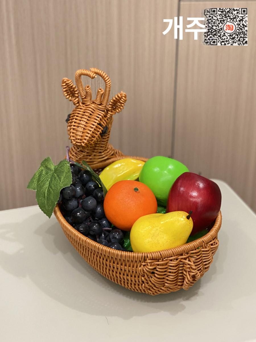 장식품 채소 보관함 과일 호박 주방 인테리어 사진 촬영 소품 과일바구니 수납박스 수납바구니 코끼리 바구니 - 상세 이미지 5