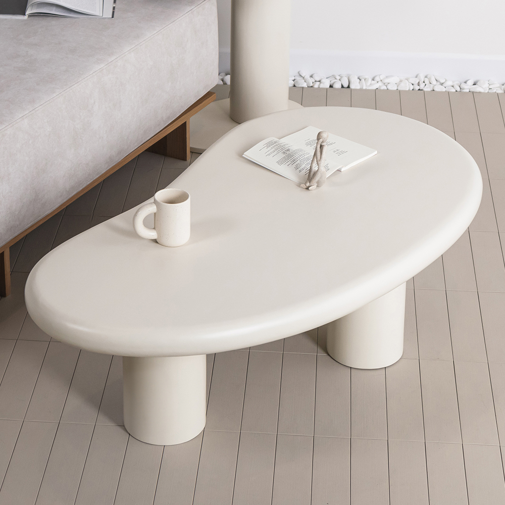 거실테이블 원목 미드센추리 탁자 플로우 테이블