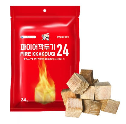 파이어깍두기24 숯,장작,벽난로착화제 천연 소나무 점화제