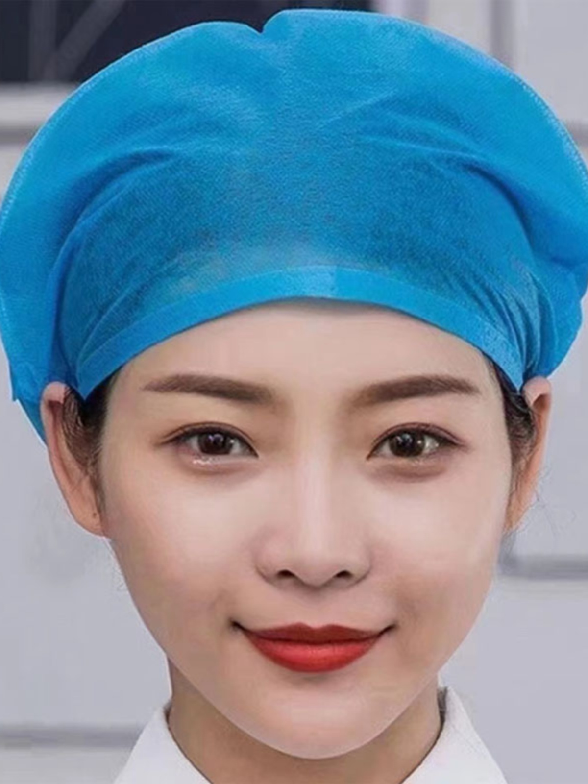 수술모자 위생모자 메쉬 간호사 캡 의료용 검사 치과 검진 치과용 병원 둥근 모자 100개입 5팩 - 상품 이미지