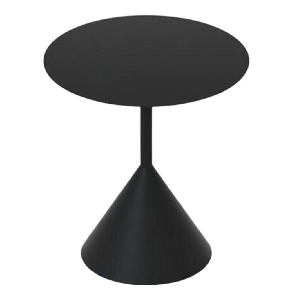 감성 협탁 거실 코너 테이블 침대 사이드 소파 철제 클래식 매트 블랙 40x60cm - 상품 이미지