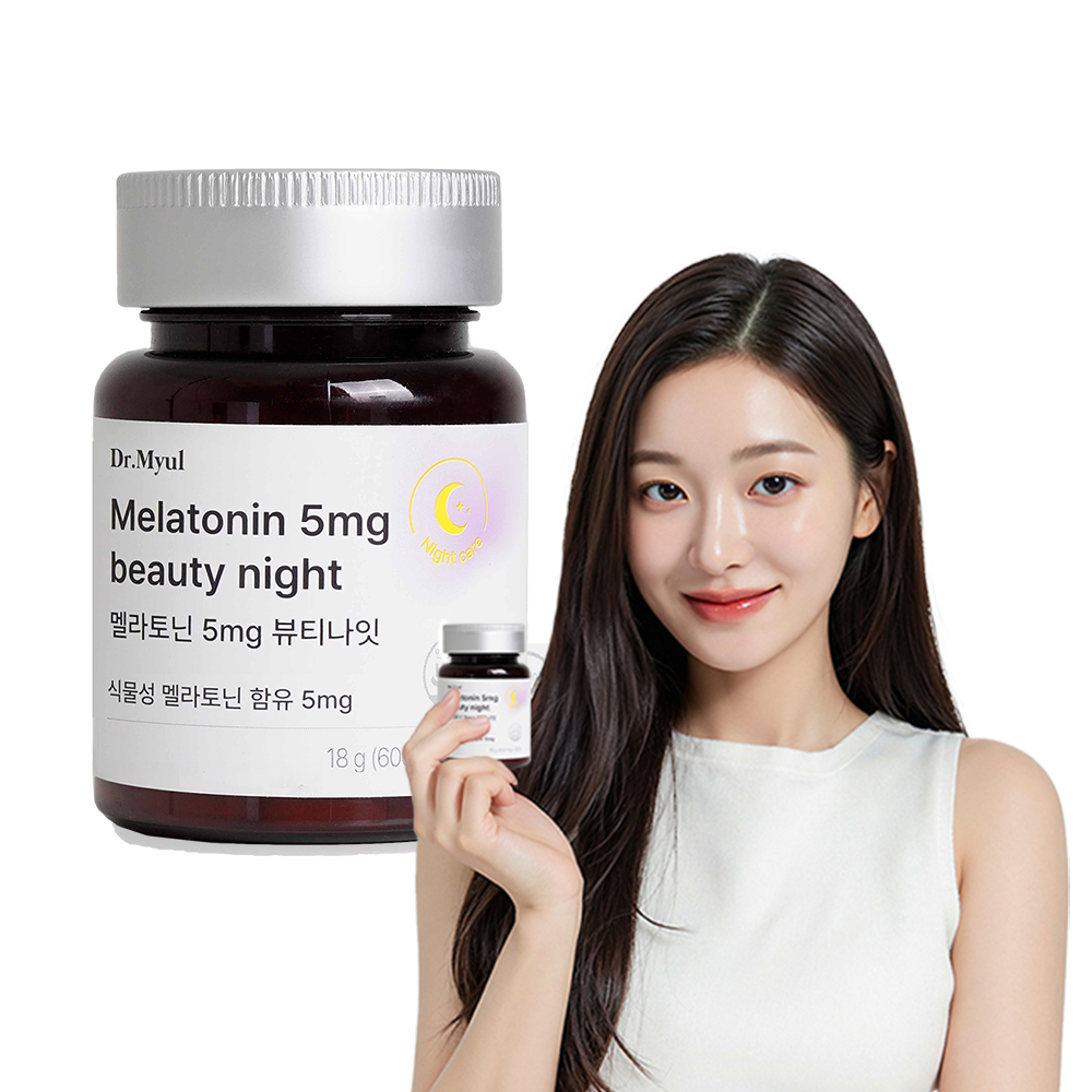 식물성 멜라토닌 5mg 여성 메라토닌 테아닌 가바 피부케어 30정, 1개 - 메인 이미지