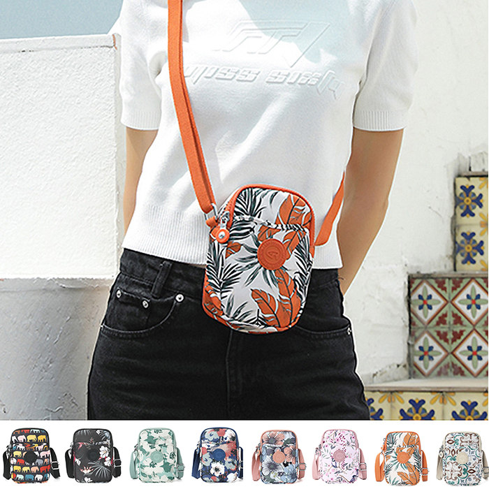 아트 패턴 여성 미니 크로스백 핸드폰가방 폰크로스백 (DK91007)