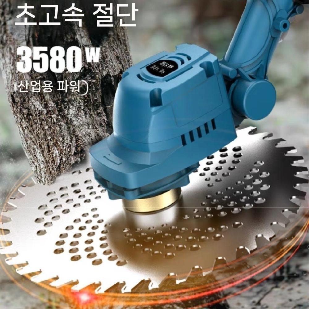 잔디 전동 2개 충전식예초기 제거88TV 제초기 벌초 소형 잡초 가정용 무선 2800w 배터리1 충전1 - 상세 이미지 4