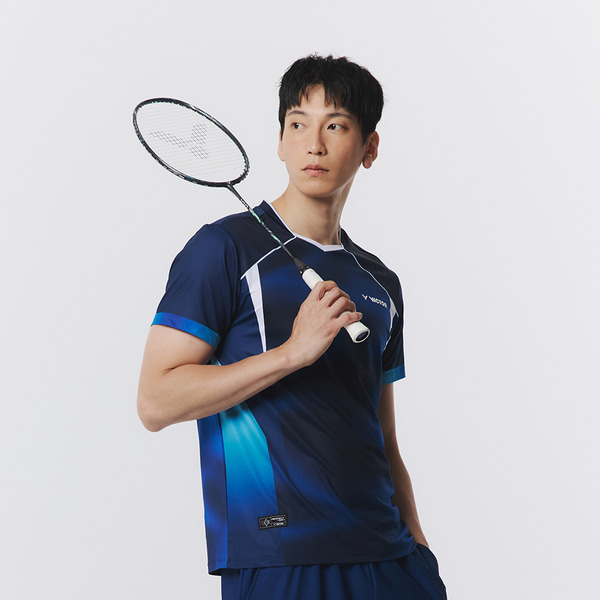 빅터 VICTOR 남성 반팔 티셔츠 VT25CGW031M 배드민턴 탁구 스쿼시 스포츠웨어 - 상품 이미지