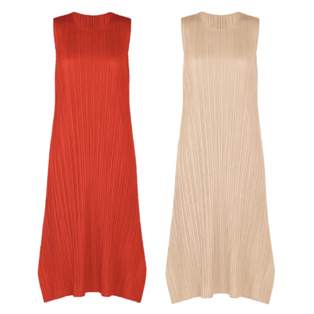 [국내] 플리츠플리즈 원피스 MONTHLY COLORS JULY 7월 신상 JH116 브라이트 레드 3사이즈 재고보유 - 상품 이미지