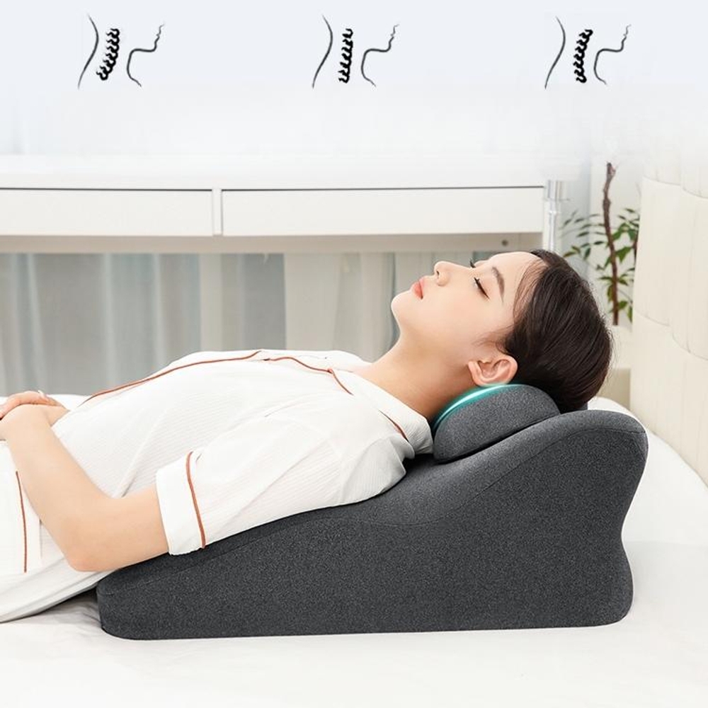 엎드려 쿠션 자는 베개 책읽기 꿀잠 낮잠베개 책상 엎드려쿠션 구멍 베게 안면 턱받침 다크그레이 메모리폼 - 상세 이미지 4
