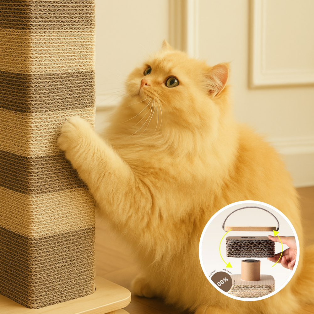 롤리폴리 초대형 수직 스크래쳐 리필교체형 튼튼한 고양이 장난감 기둥형 고품질 놀이터 공놀이