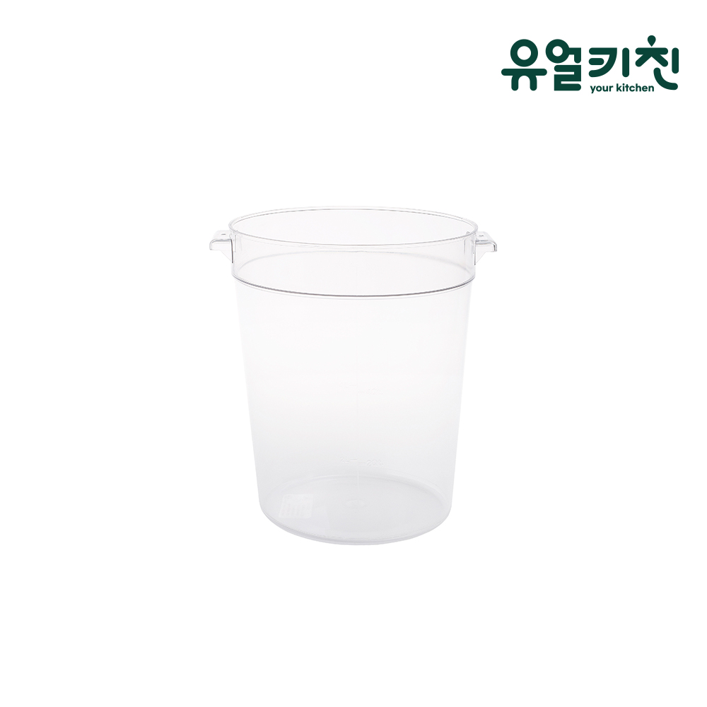 투명 원형통 플라스틱 식재료 보관용기 저장용기 7.6L, 1개 - 메인 이미지
