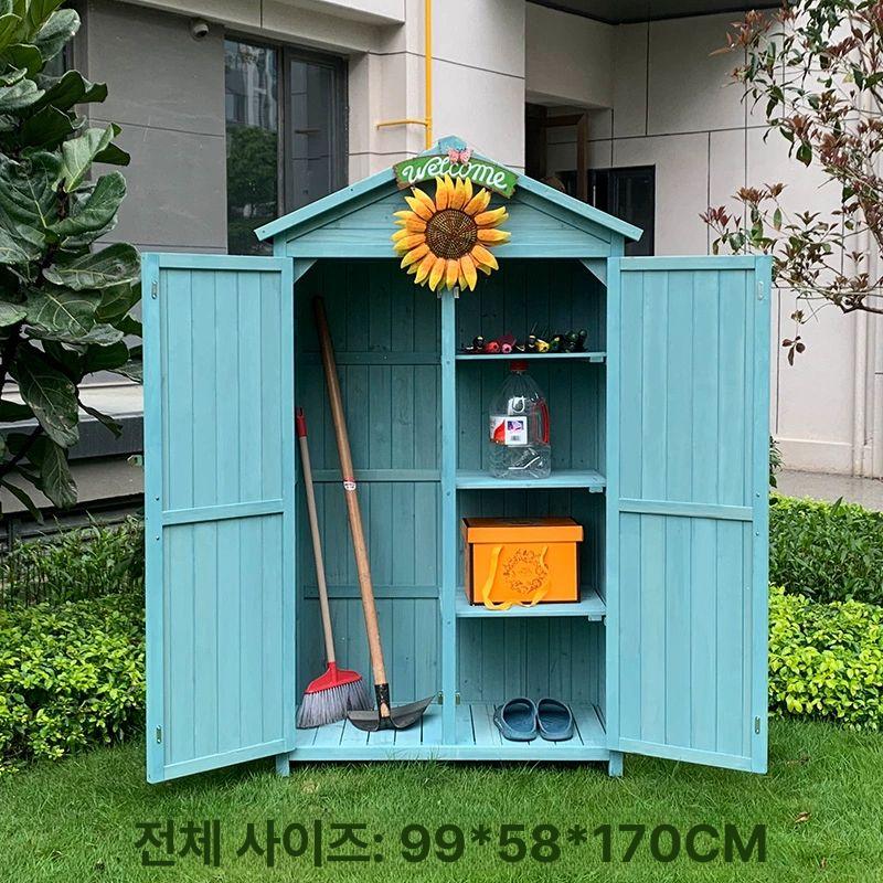 농기구 저장소 외부 농막 농사 간편 농업용 농막주택 조립식창고 야외창고 스카이블루 두꺼워진 버전 4 - 상세 이미지 2