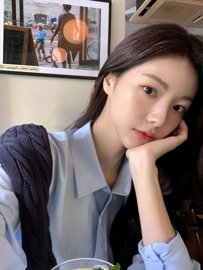 모닝 세미루즈핏 코튼 셔츠 bs7826 - 상세 이미지 4