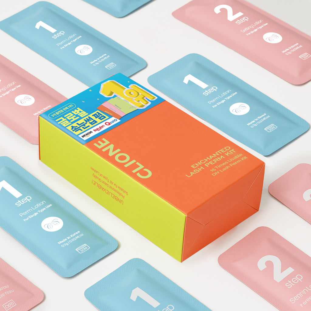 클리오네 비건 셀프 속눈썹펌 키트 15회분 세트