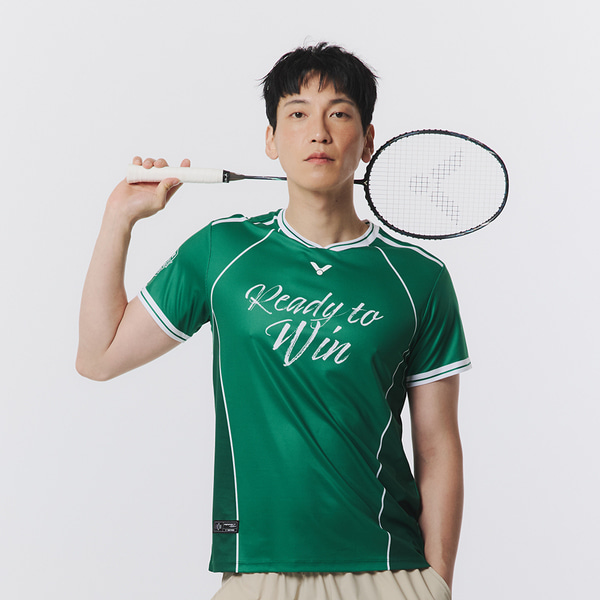 빅터 VICTOR 남성 반팔 티셔츠 VT25CGW032M 배드민턴 탁구 스쿼시 스포츠웨어 - 상품 이미지